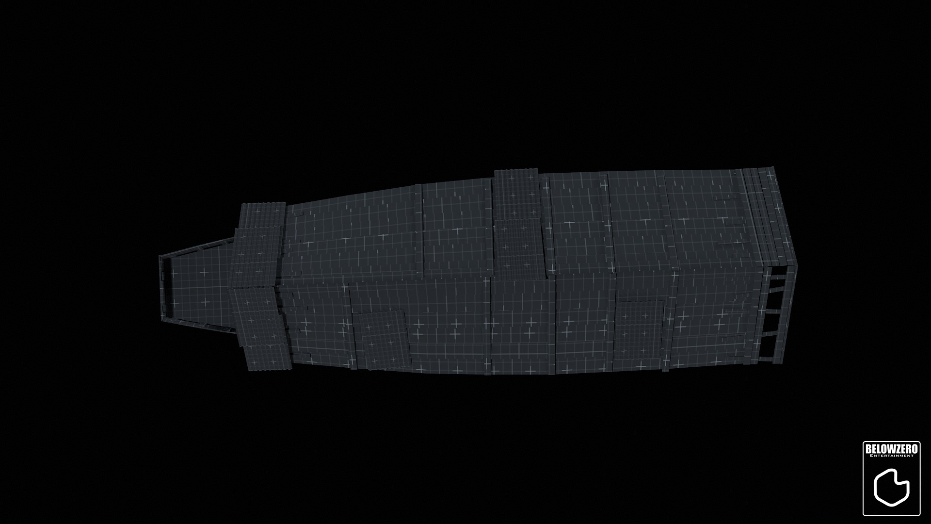 HouseBoat Low-poly 3D model_13