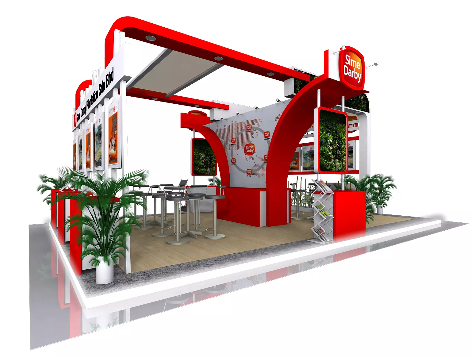 EXHIBITION BOOTH DESIGN Low-poly 3D model_0