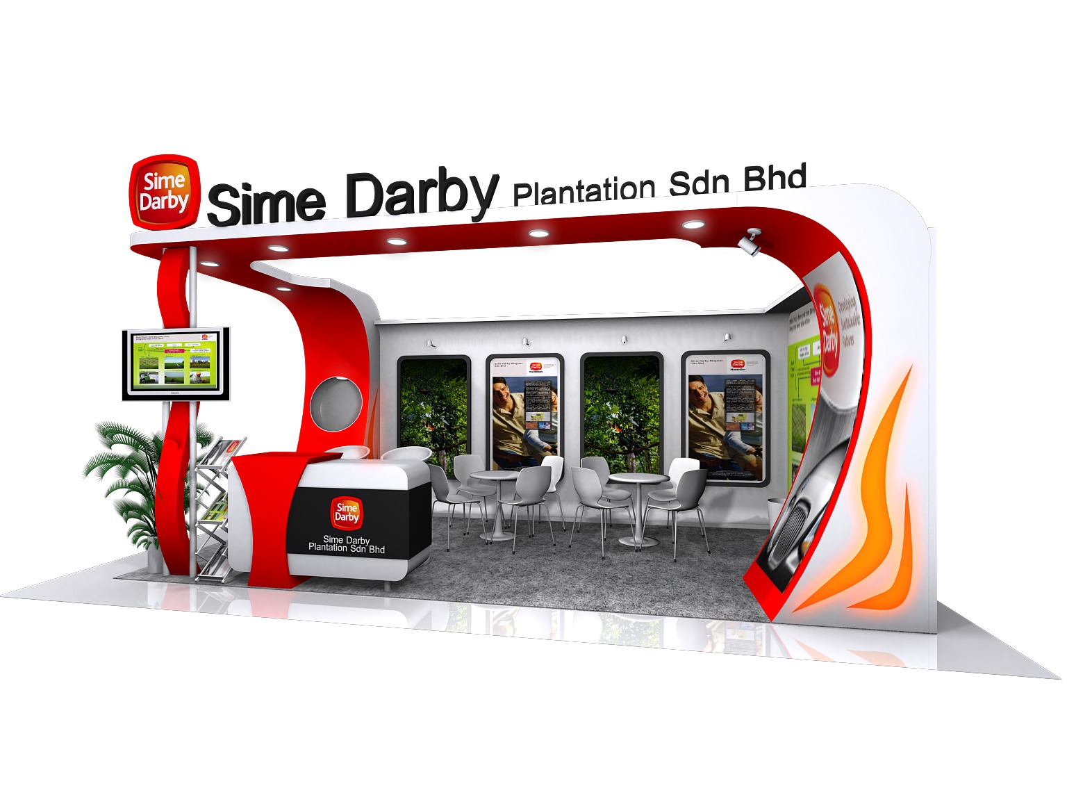EXHIBITION BOOTH DESIGN Low-poly 3D model_2