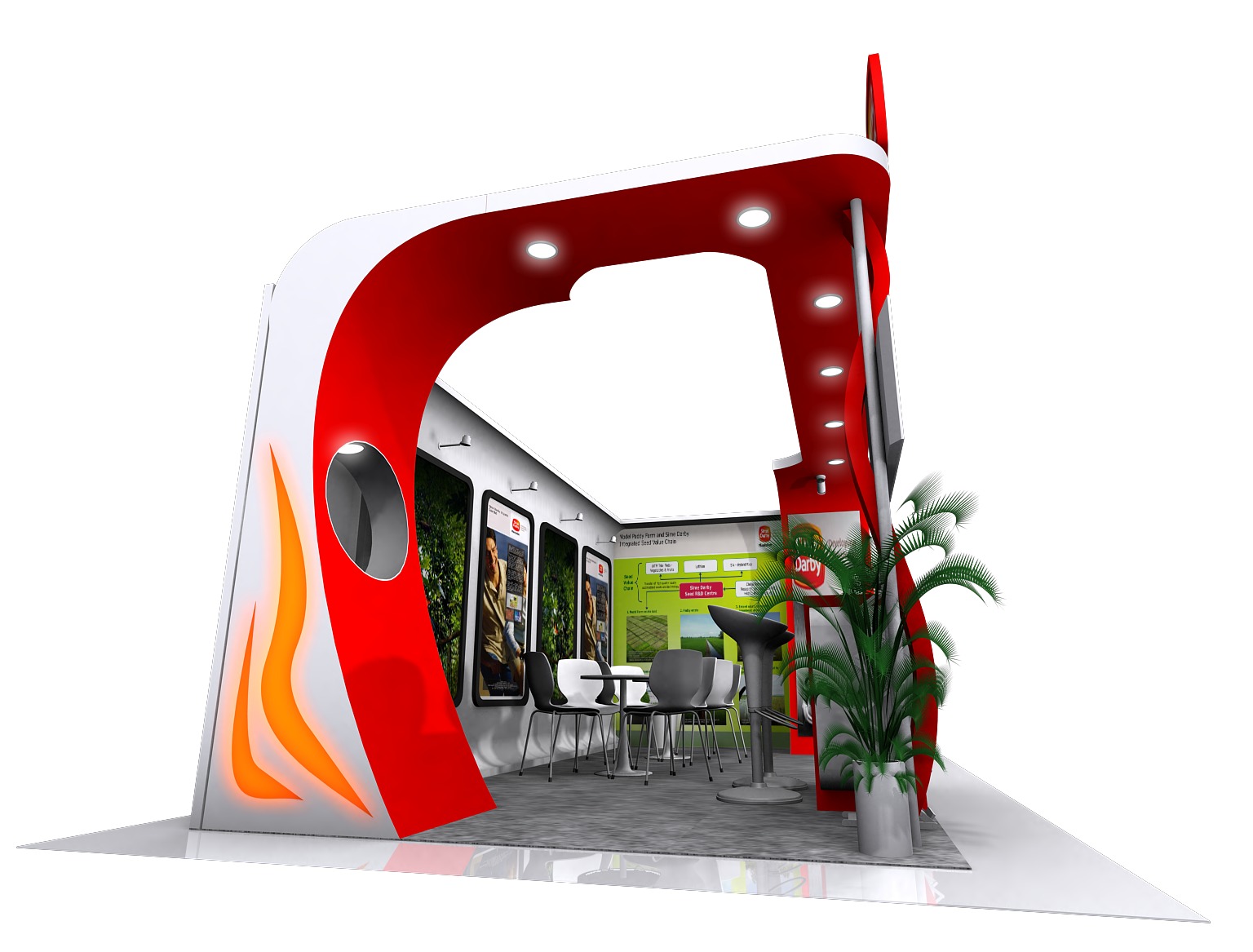 EXHIBITION BOOTH DESIGN Low-poly 3D model_10