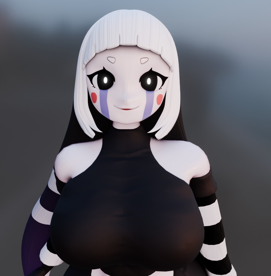 Puppet 3D model FNAF NSFW Low-poly 3D model_2