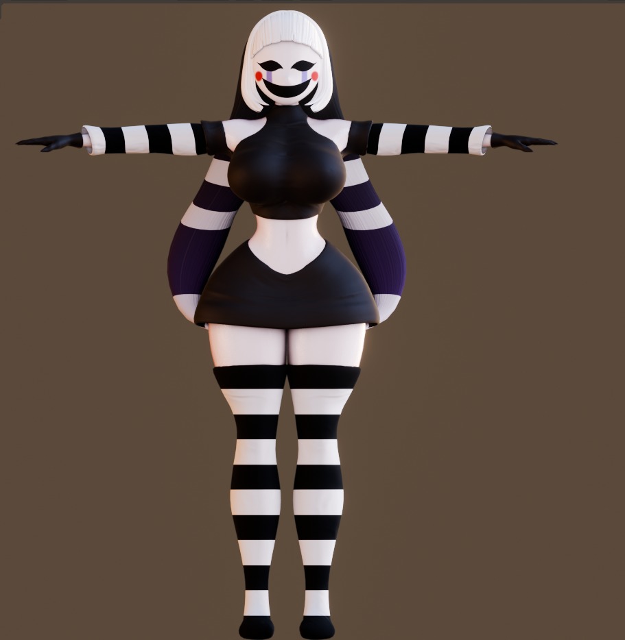 Puppet 3D model FNAF NSFW Low-poly 3D model_4