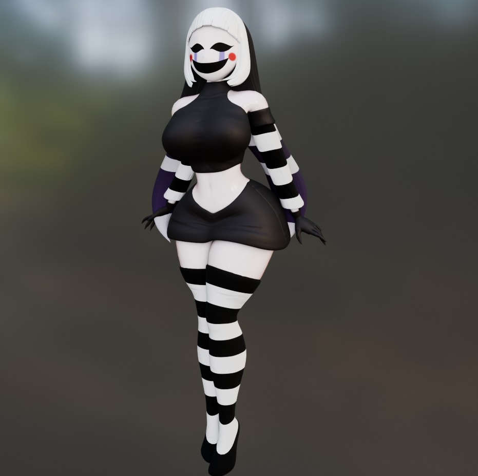 Puppet 3D model FNAF NSFW Low-poly 3D model_6