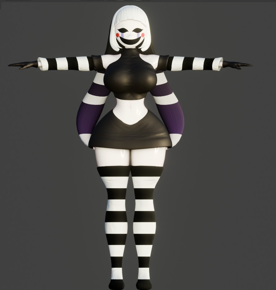 Puppet 3D model FNAF NSFW Low-poly 3D model_5