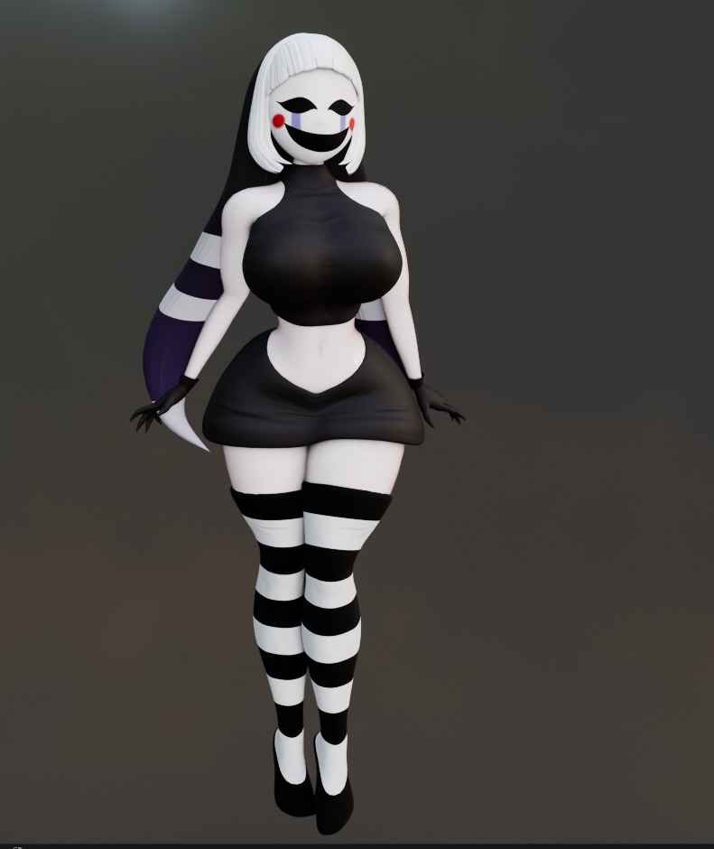 Puppet 3D model FNAF NSFW Low-poly 3D model_7