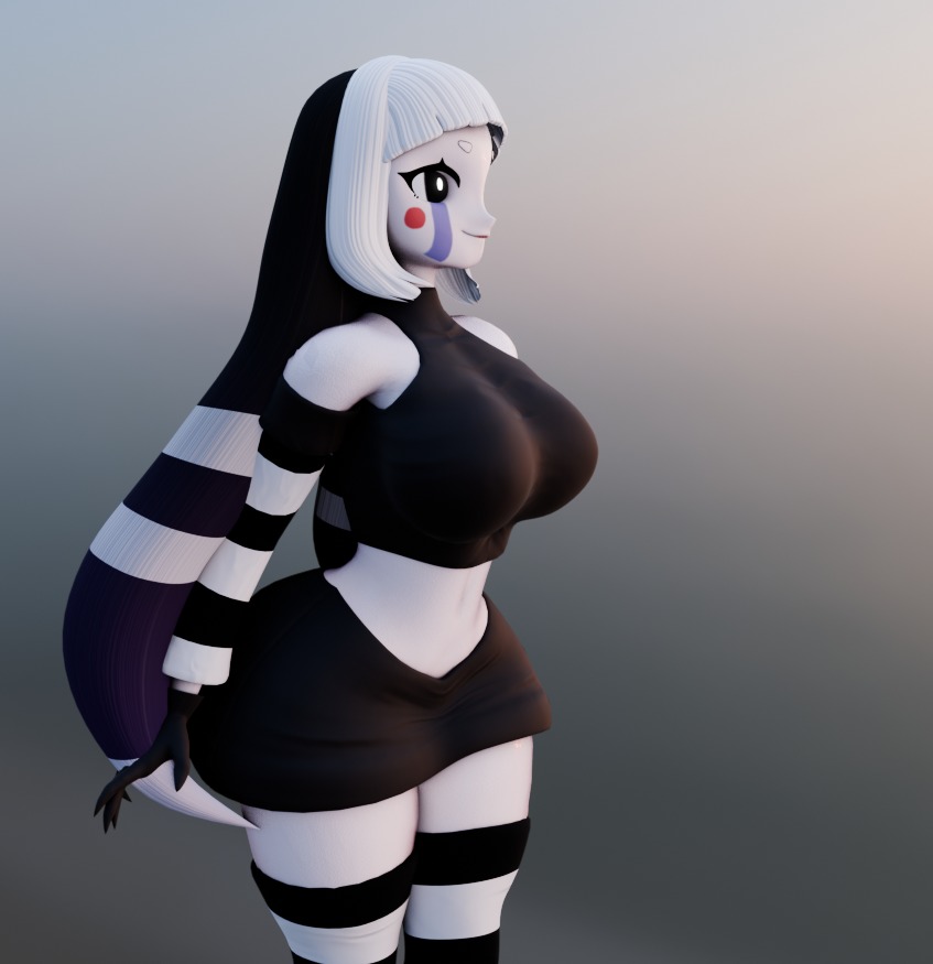 Puppet 3D model FNAF NSFW Low-poly 3D model_3