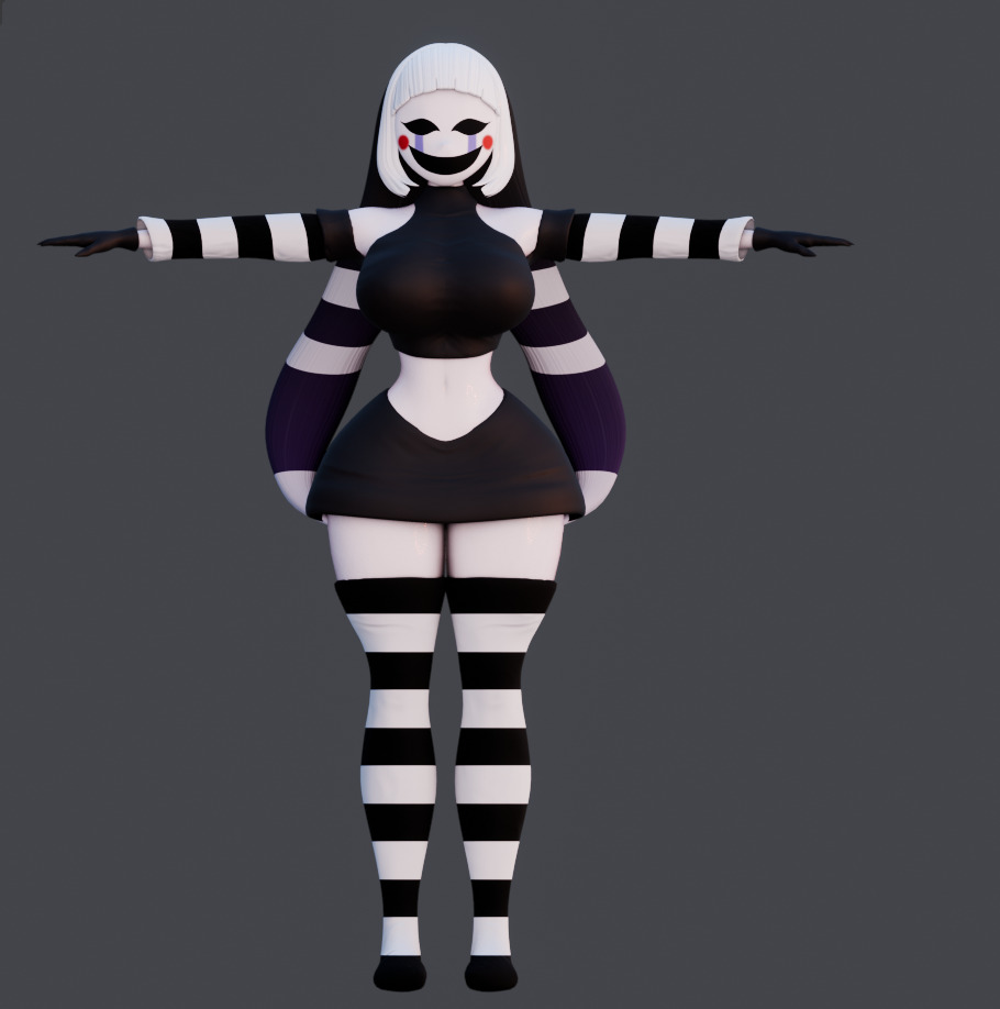 Puppet 3D model FNAF NSFW Low-poly 3D model_8