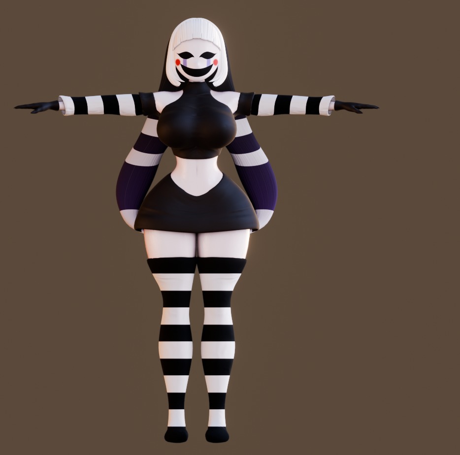 Puppet 3D model FNAF NSFW Low-poly 3D model_12