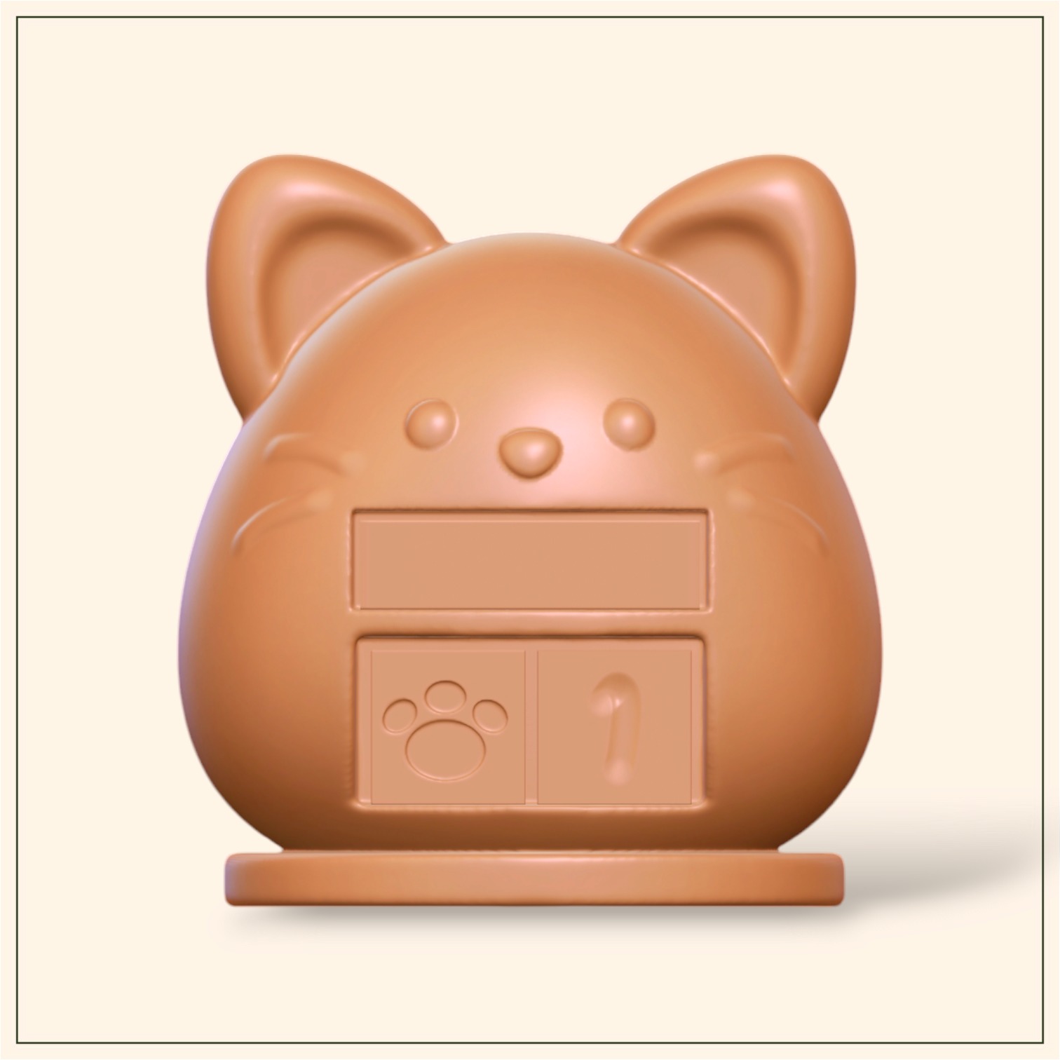 Perpetual Catlendar Desk Calendar Cat Calendar 3D print model_1