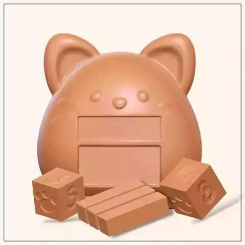 Perpetual Catlendar Desk Calendar Cat Calendar 3D print model