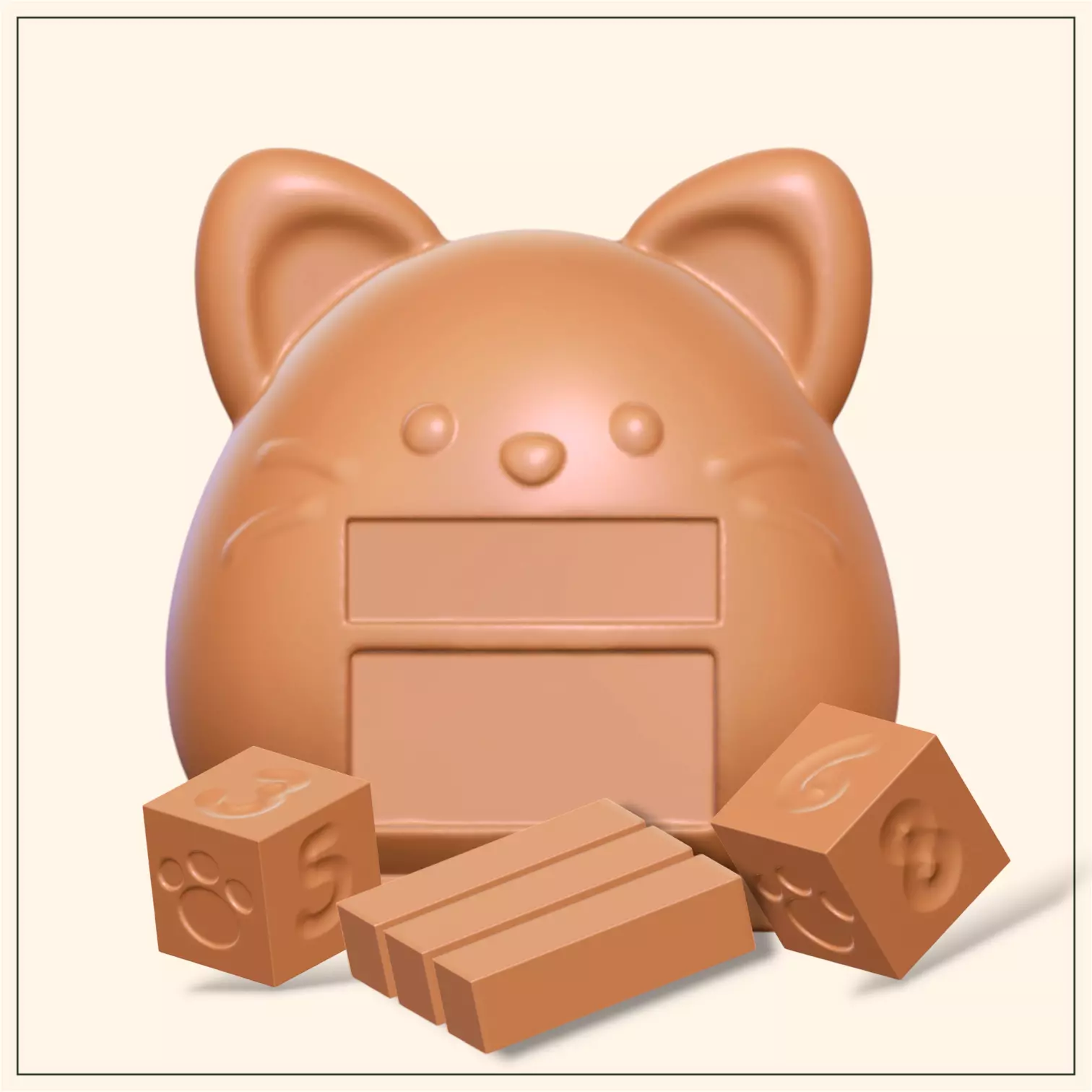 Perpetual Catlendar Desk Calendar Cat Calendar 3D print model_0