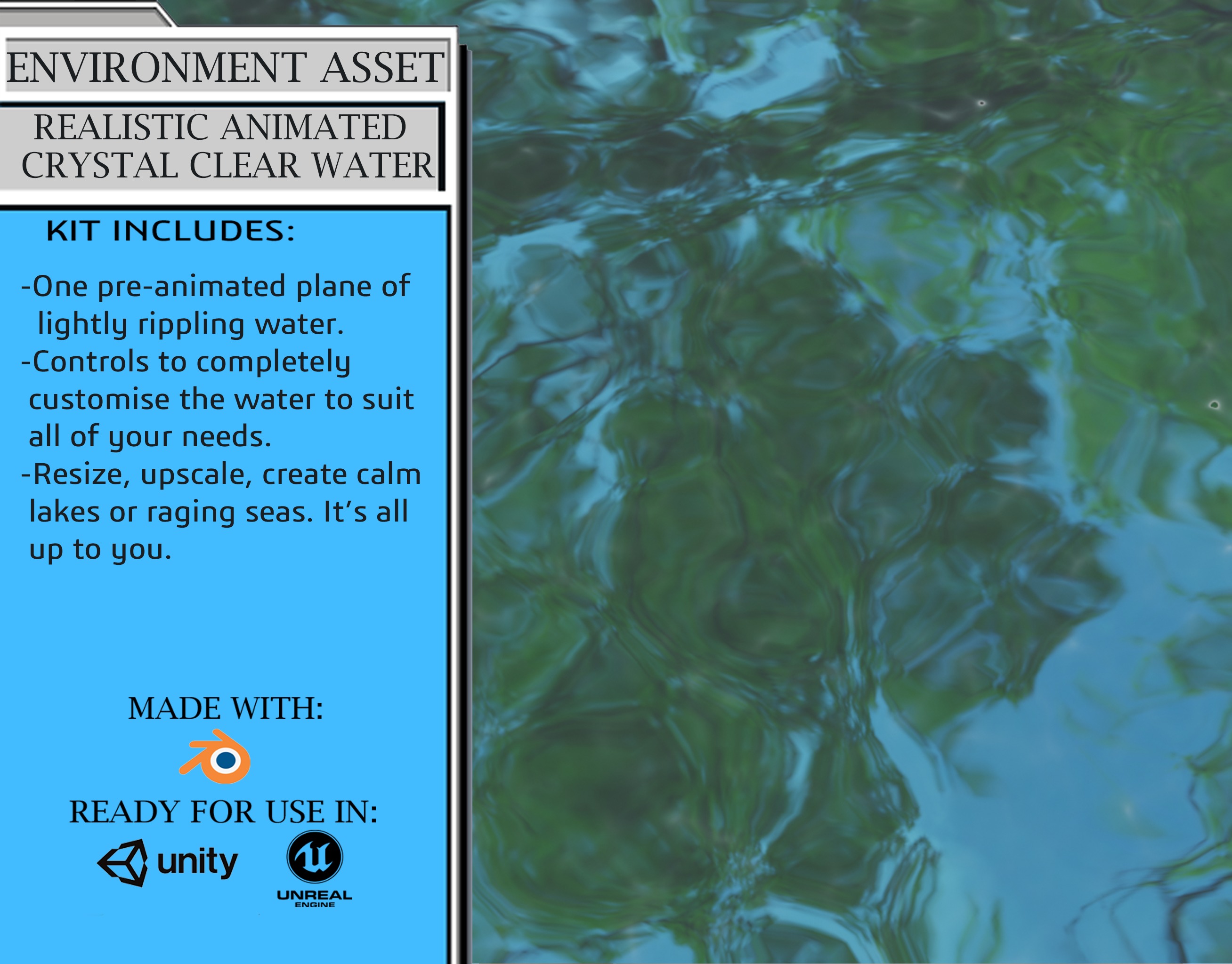 VR PBR ENVIRONMENT ASSET REALISTIC WATER 3D MODEL FREE Free low-poly 3D model_1