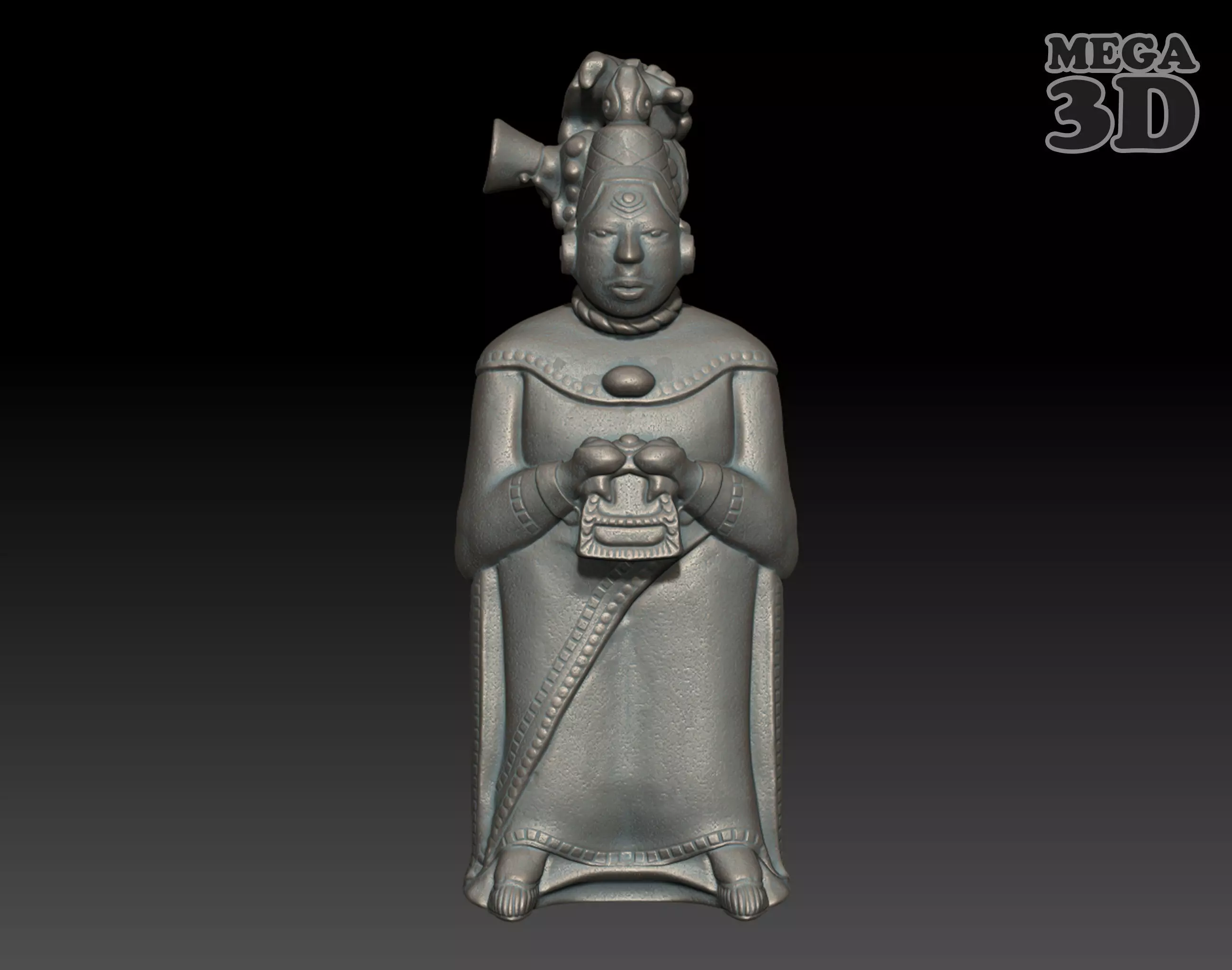 Ancient Mayan Statue 10 241227 3D print model_0