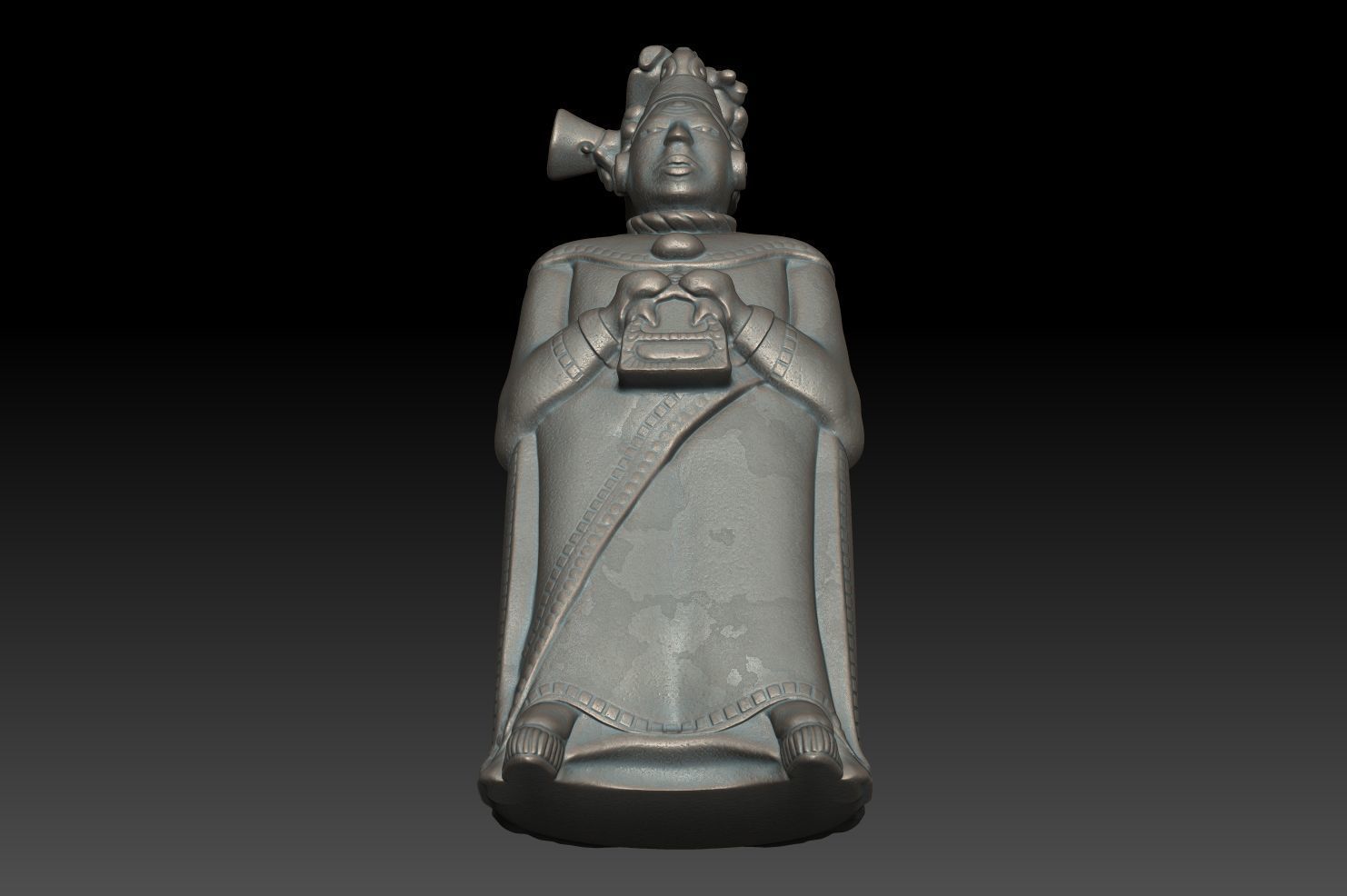 Ancient Mayan Statue 10 241227 3D print model_5