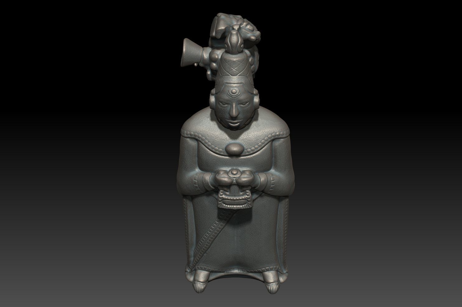Ancient Mayan Statue 10 241227 3D print model_6