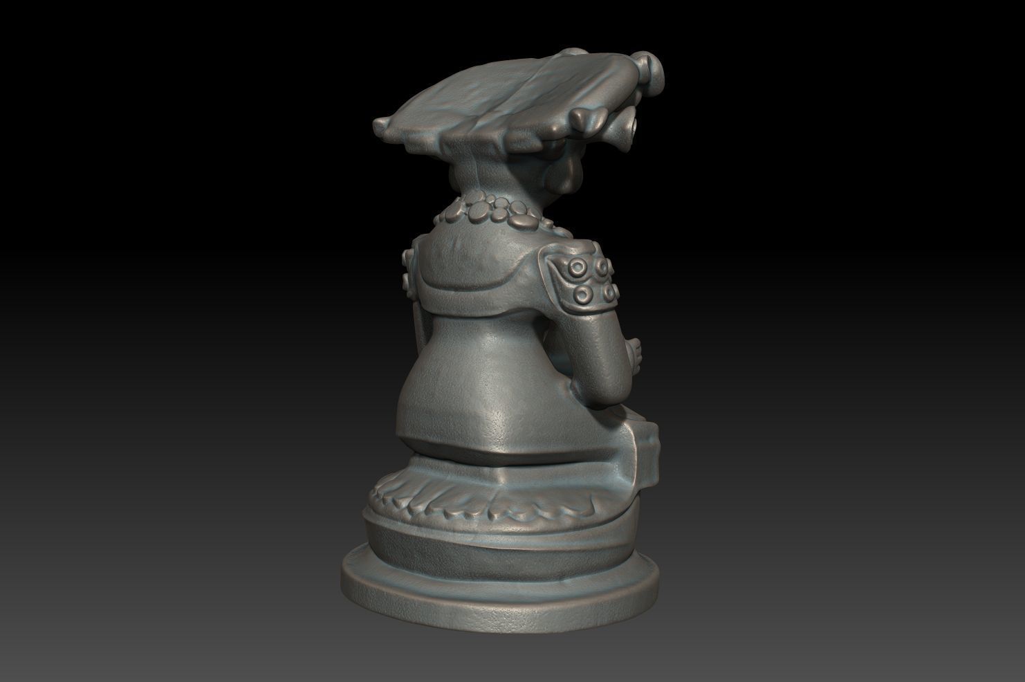 Ancient Mayan Statue 09 241227 3D print model_4