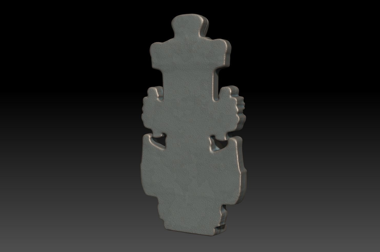 Ancient Mayan Statue 08 241227 3D print model_4