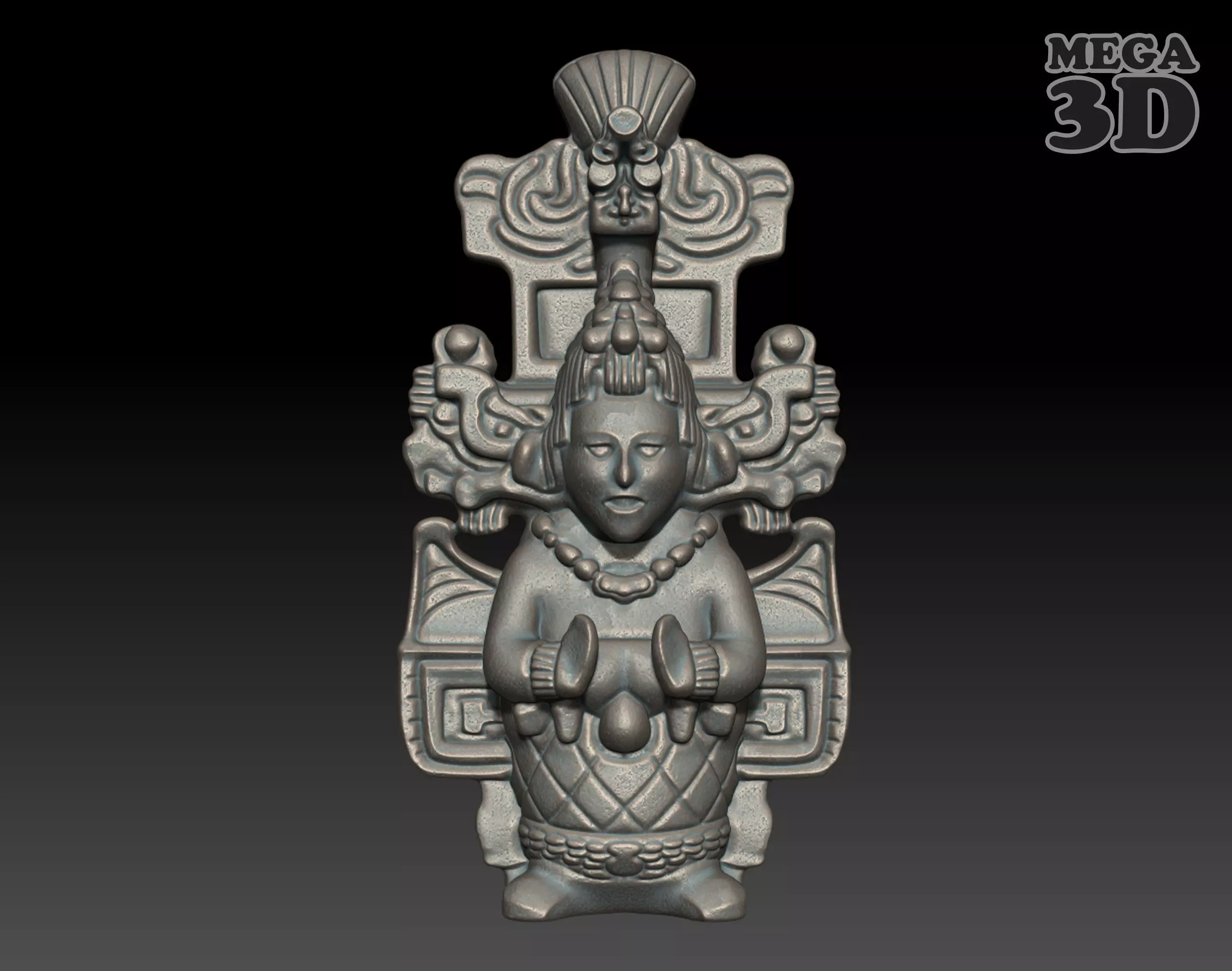 Ancient Mayan Statue 08 241227 3D print model_0
