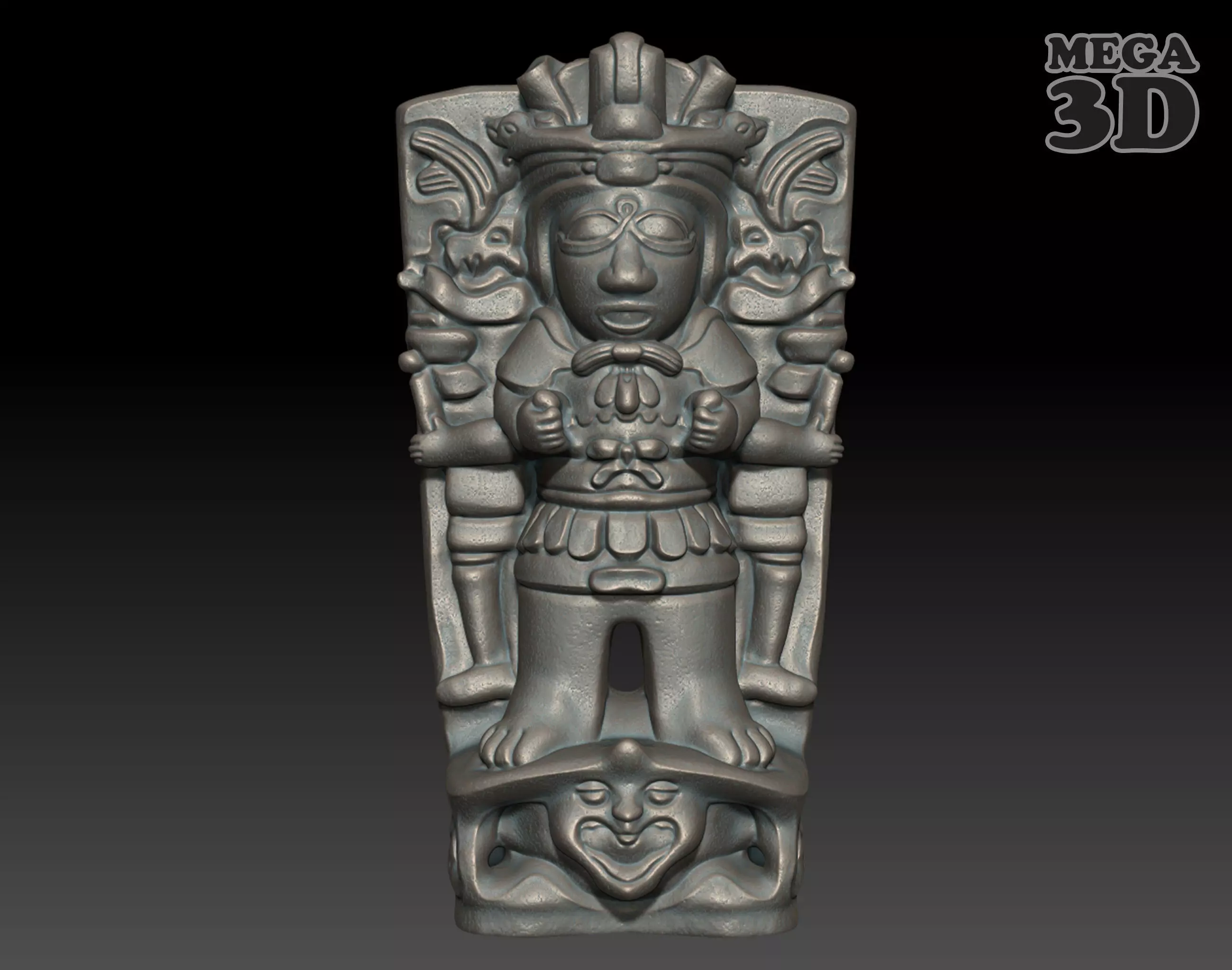 Ancient Mayan Statue 07 241227 3D print model_0