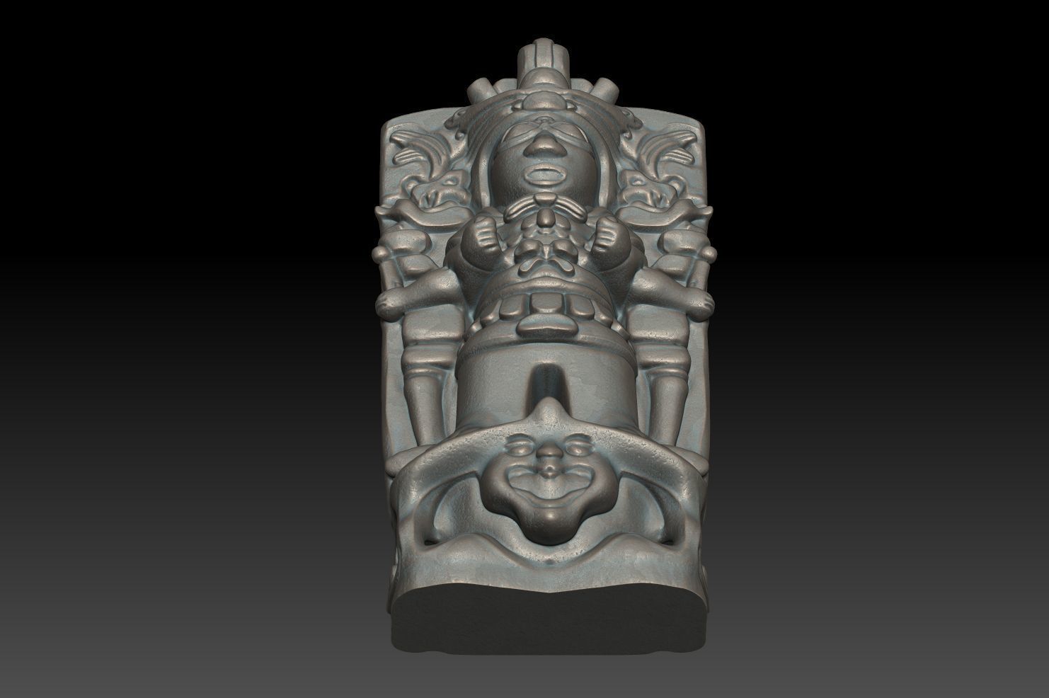 Ancient Mayan Statue 07 241227 3D print model_5