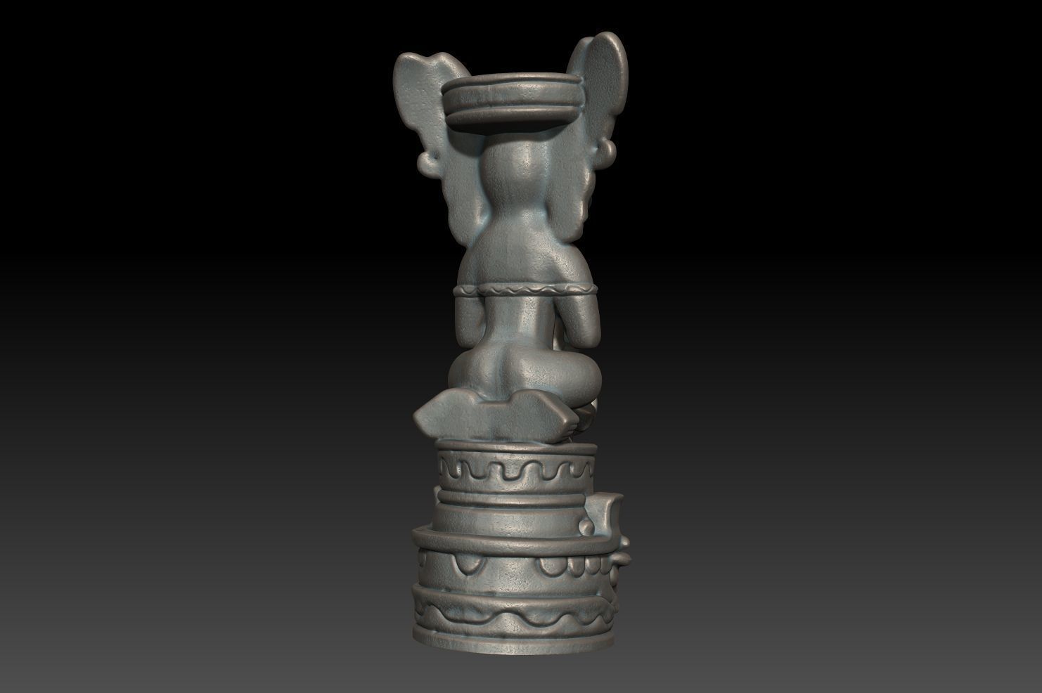 Ancient Mayan Statue 05 241227 3D print model_4