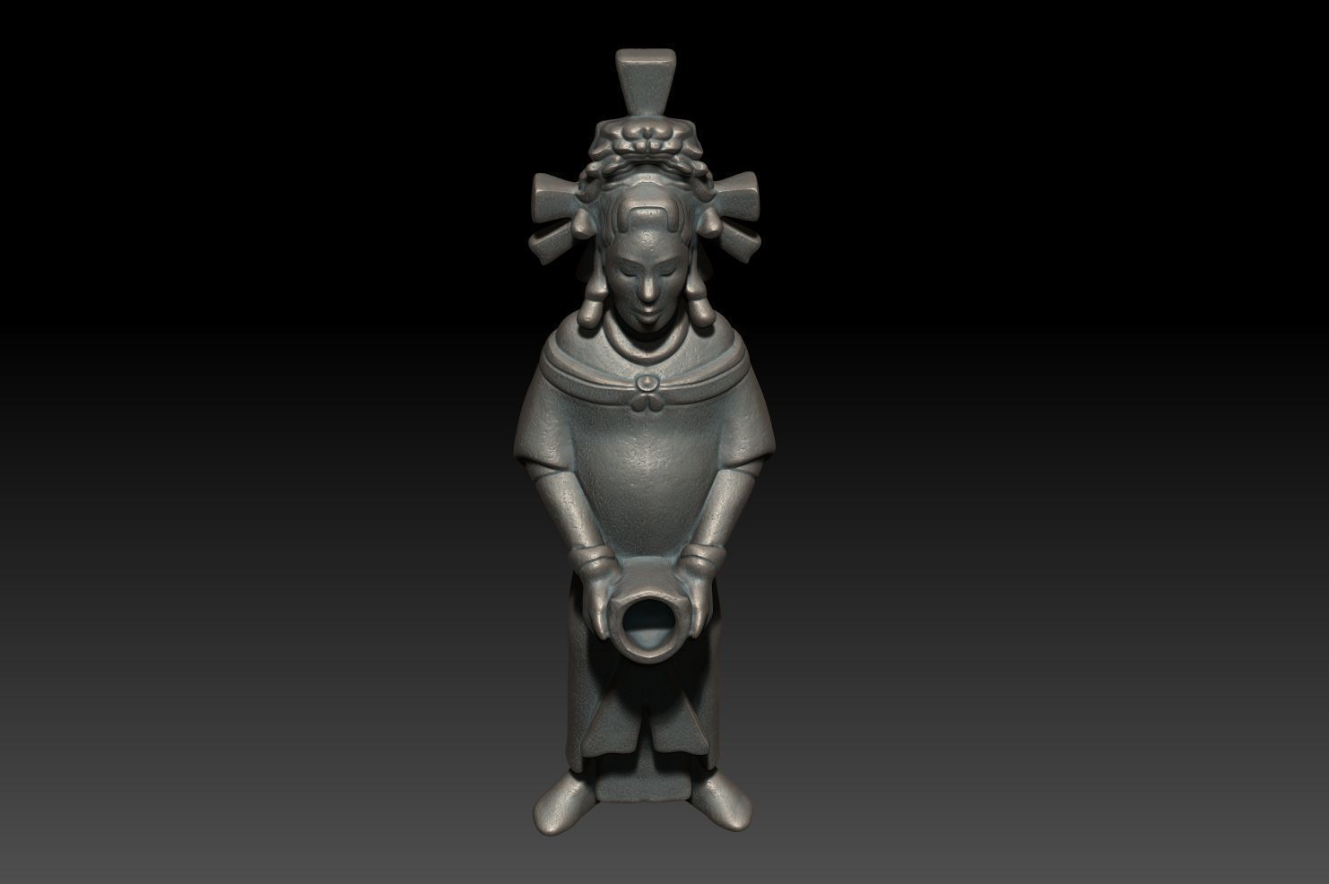 Ancient Mayan Statue 02 241227 3D print model_6