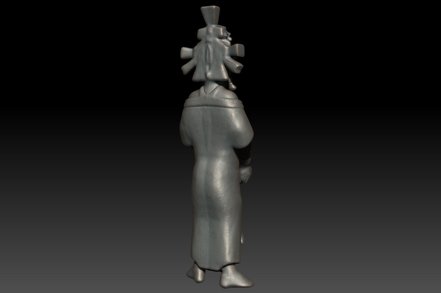 Ancient Mayan Statue 02 241227 3D print model_4