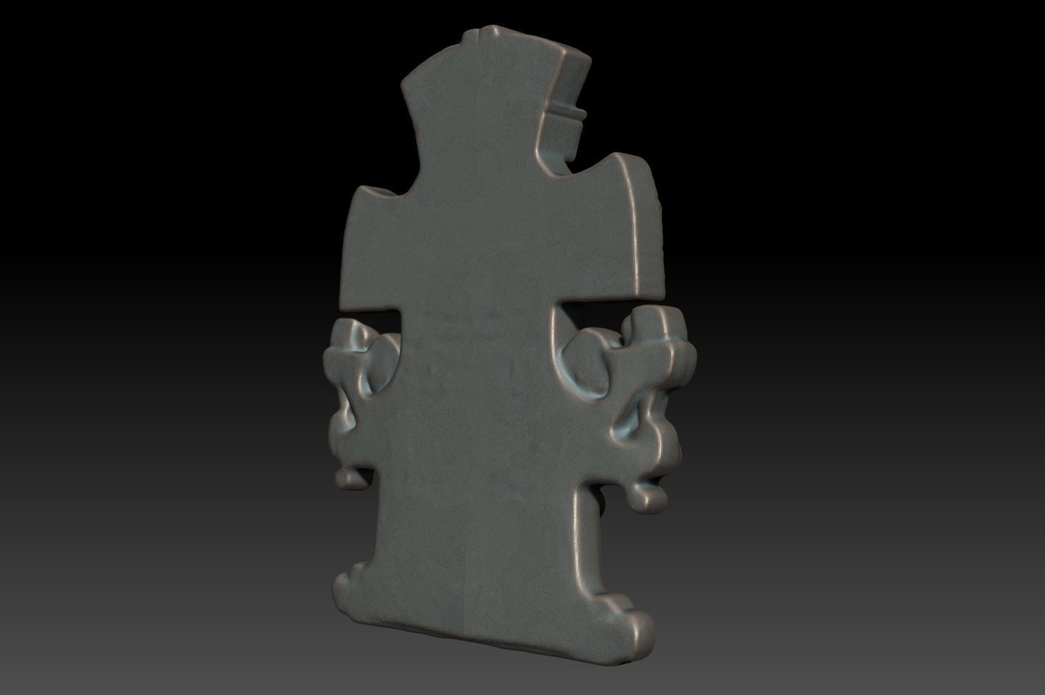 Ancient Mayan Statue 01 241227 3D print model_4