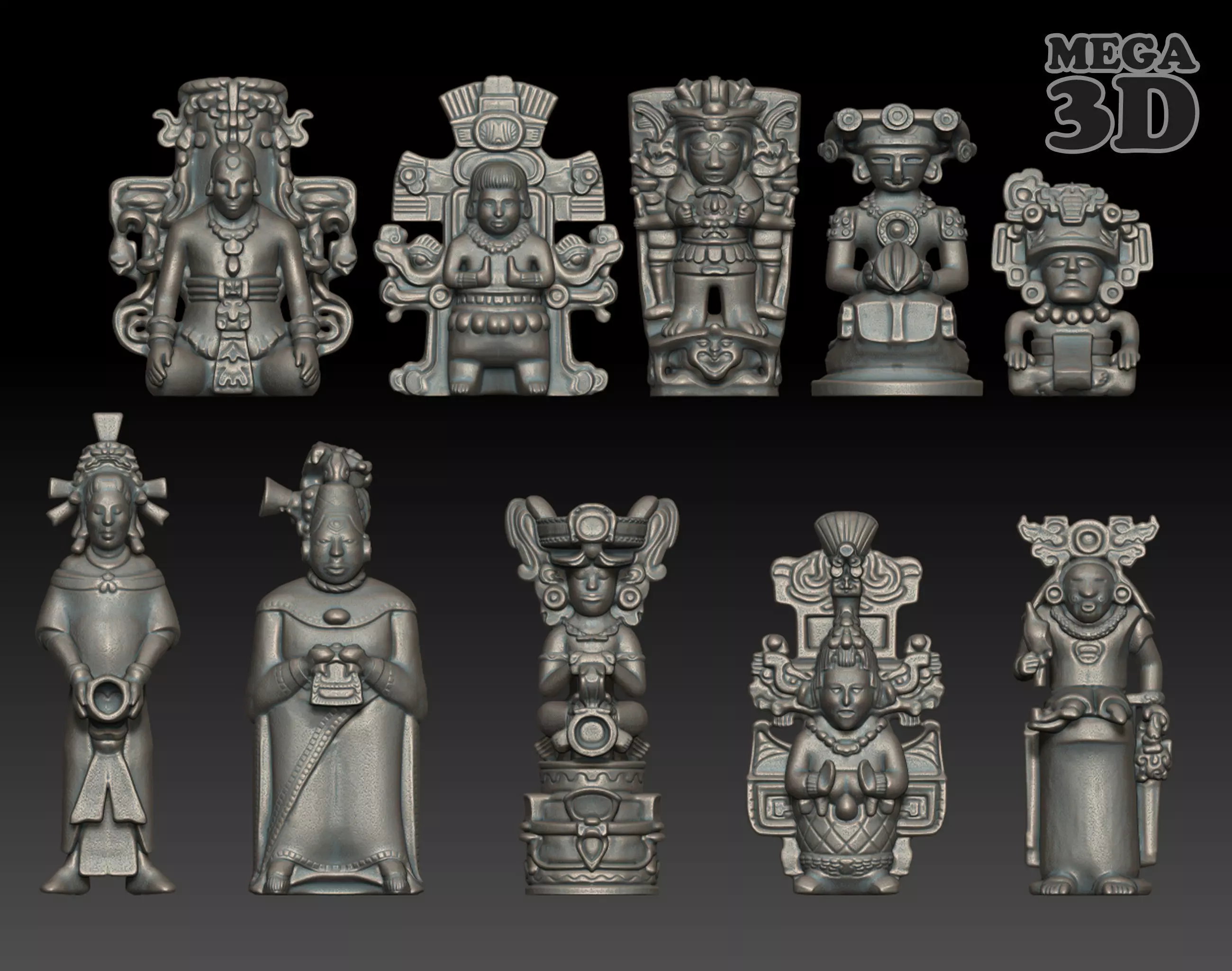 Ancient Mayan Statue Collection 241227 _0