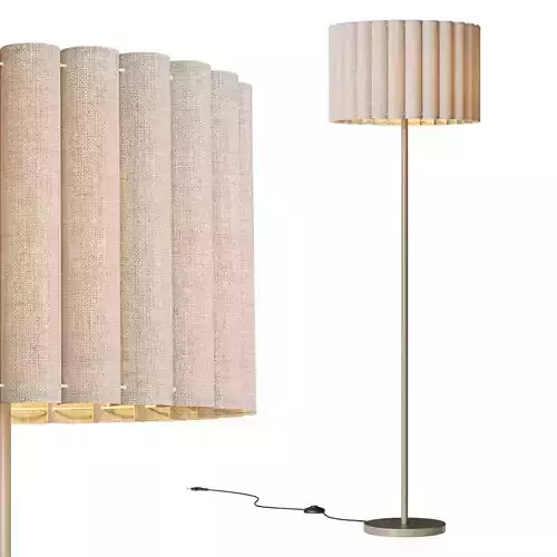 Floor lamp Lucina made of linen 3D model