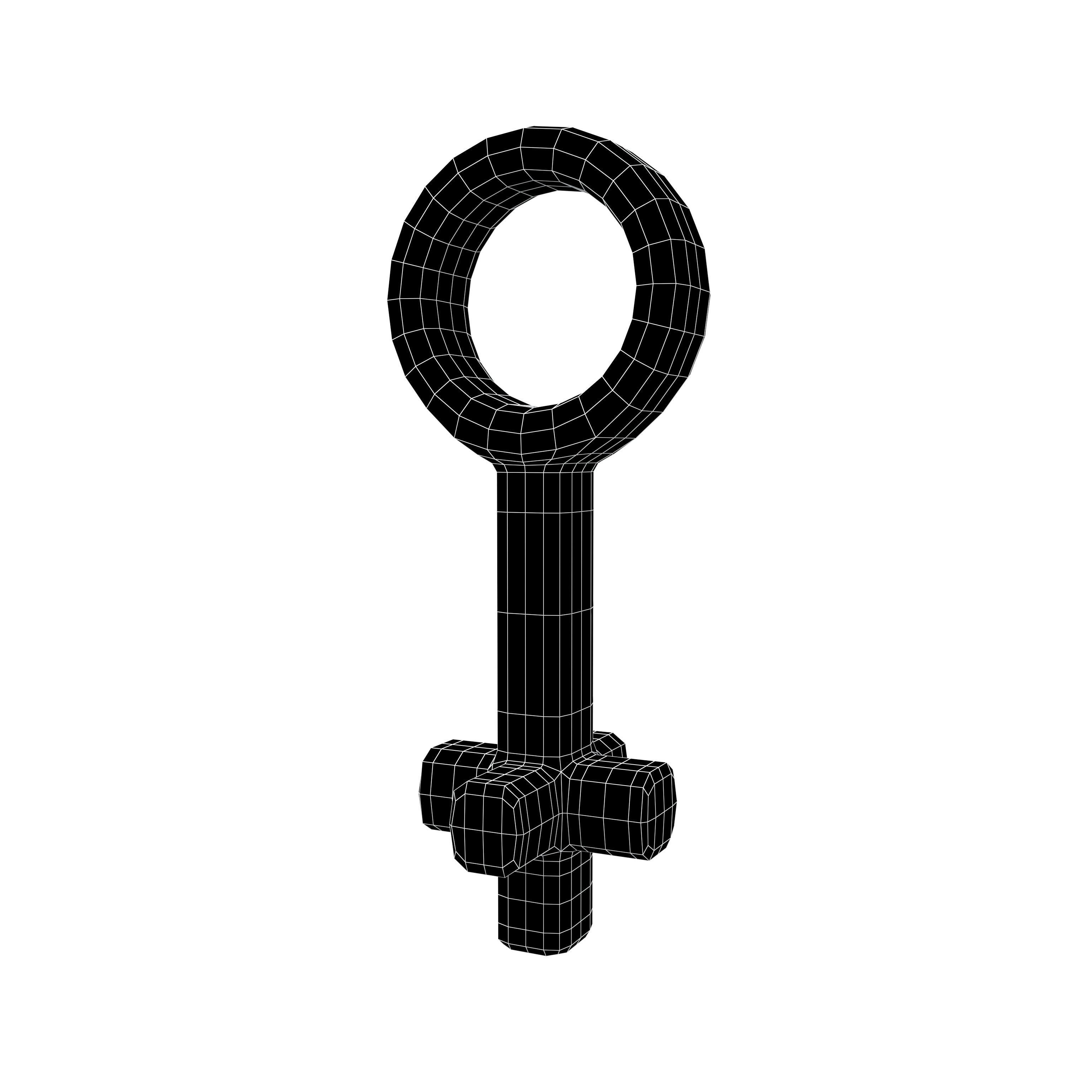 Key V2 003 Low-poly 3D model_4