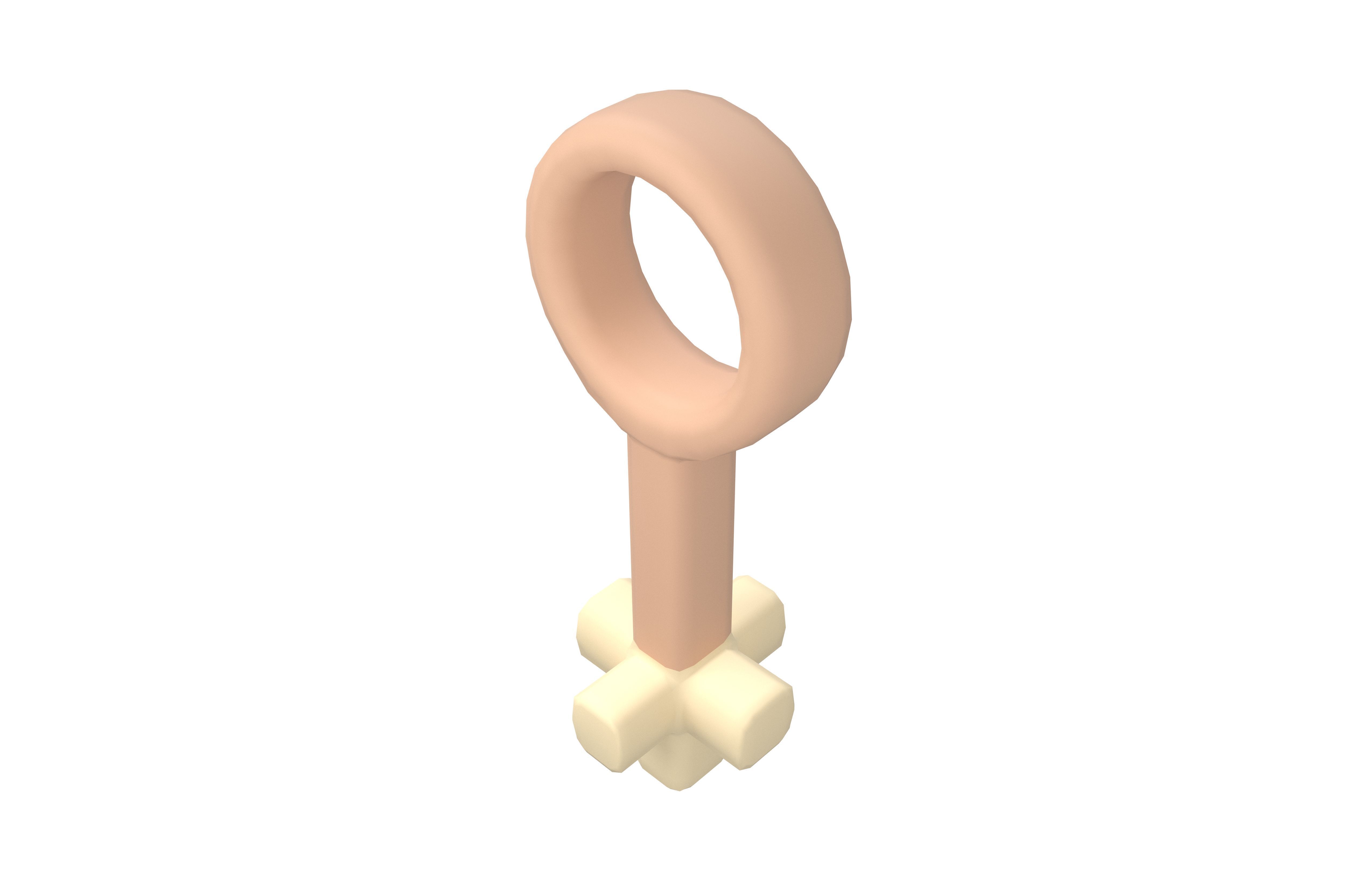 Key V2 003 Low-poly 3D model_3