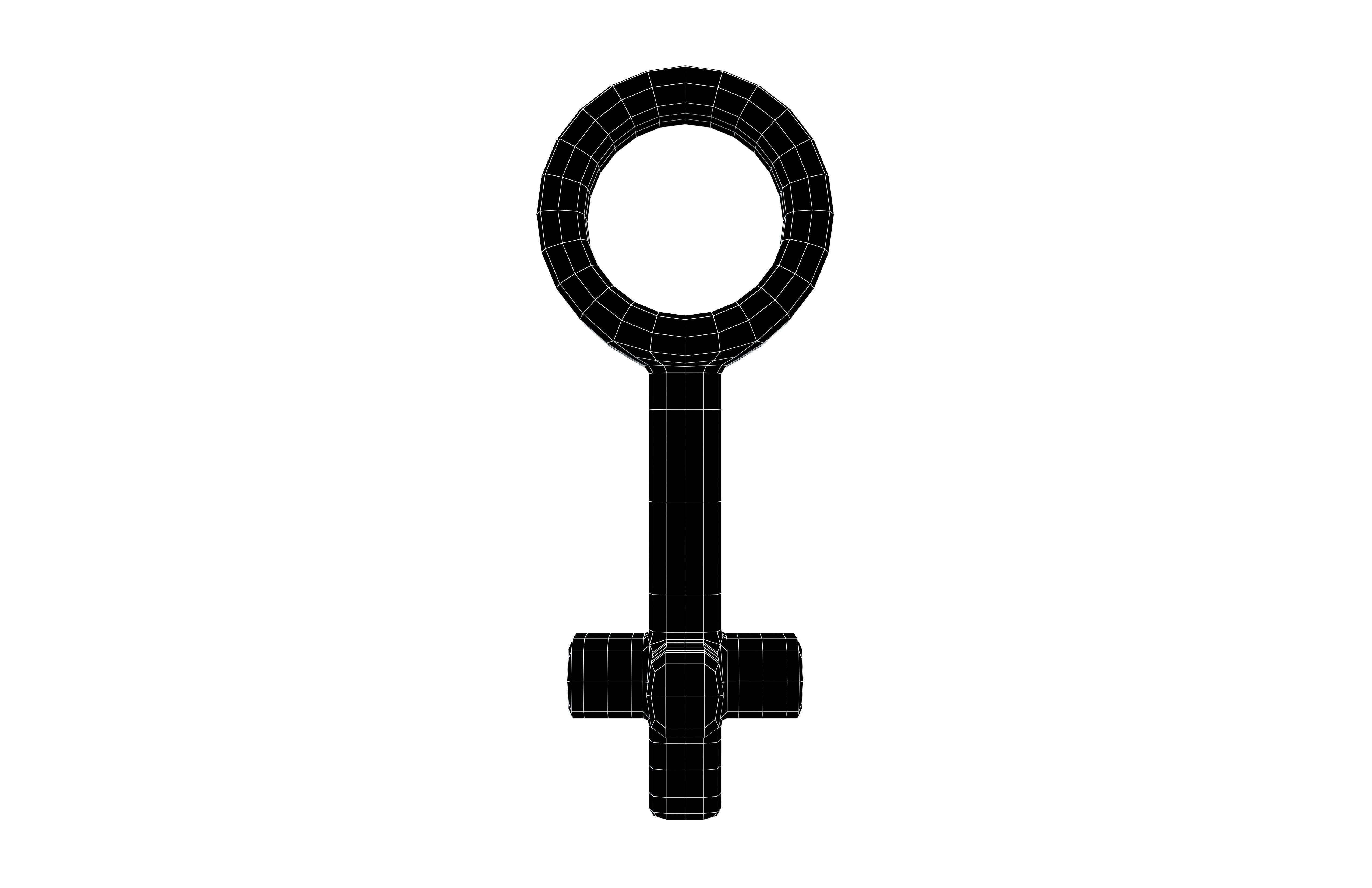 Key V2 004 Low-poly 3D model_7