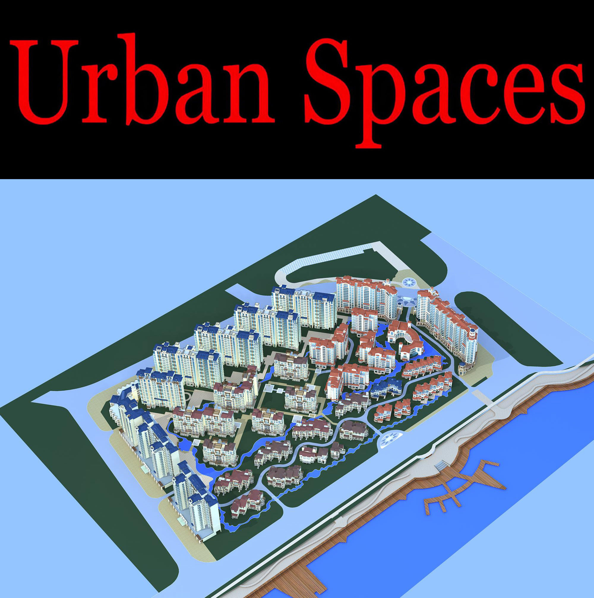 Urban Designed High-end City 3D model