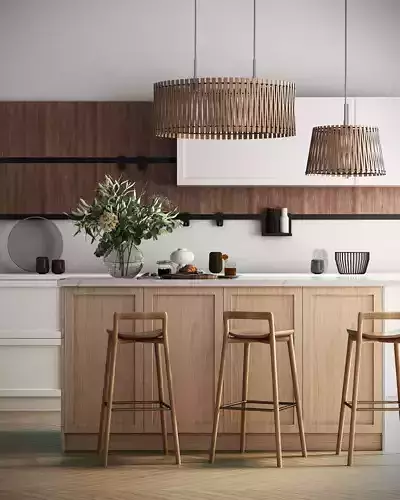 Modern dining room kitchen interior