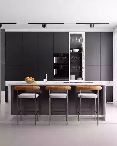 Modern dining room kitchen interior
