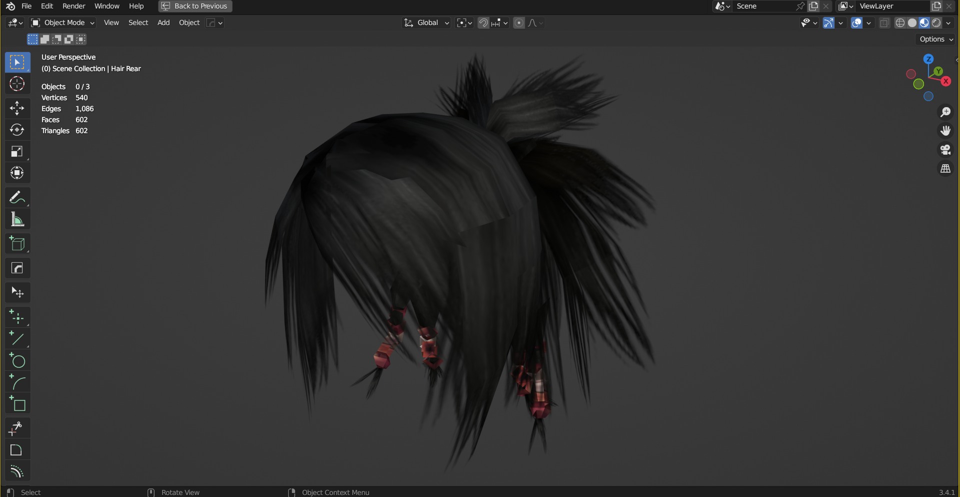 Ayame Tenchu Game Ready Rigged 3D Character Low-poly 3D model_12