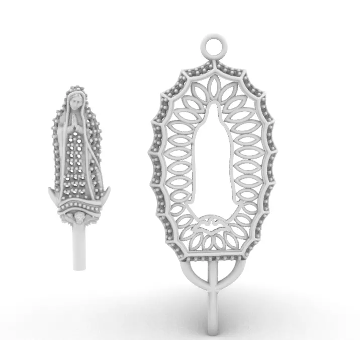 Medalla Virgen Guadalupe  Virgin Guadalupe 3D print model_0