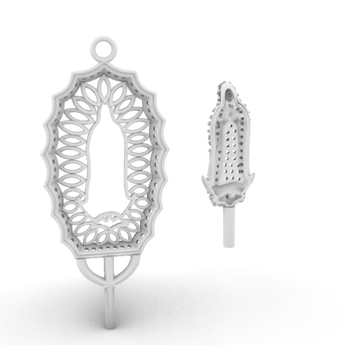 Medalla Virgen Guadalupe  Virgin Guadalupe 3D print model_3