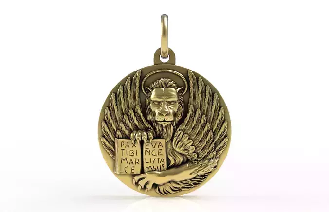 The Lion of Venice Hip Hop Pendant