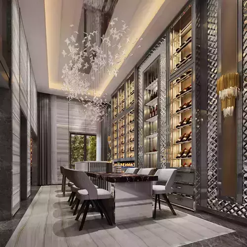 Modern dining room kitchen interior