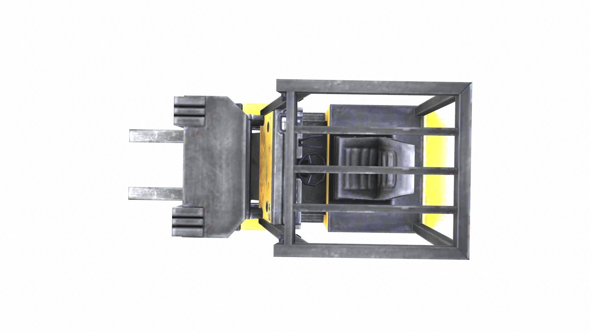 Forklift Lowpoly Low-poly 3D model_9