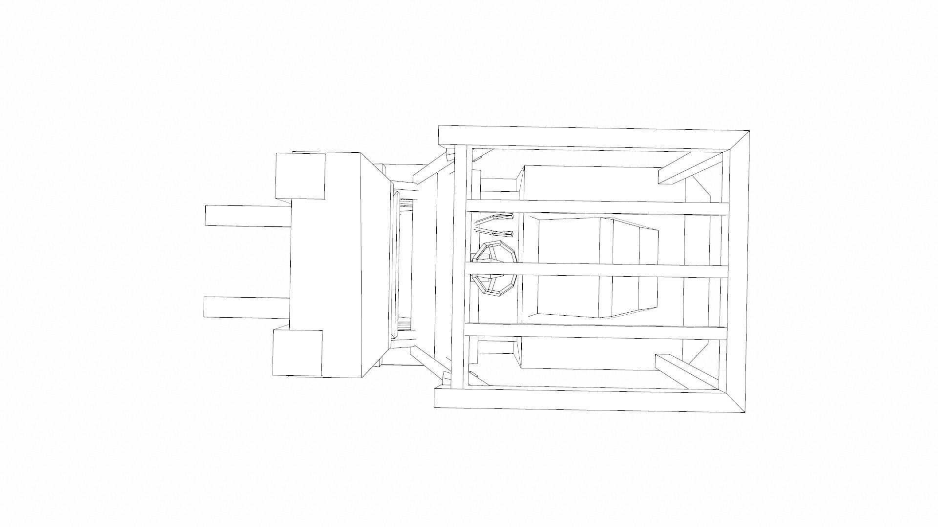 Forklift Lowpoly Low-poly 3D model_10