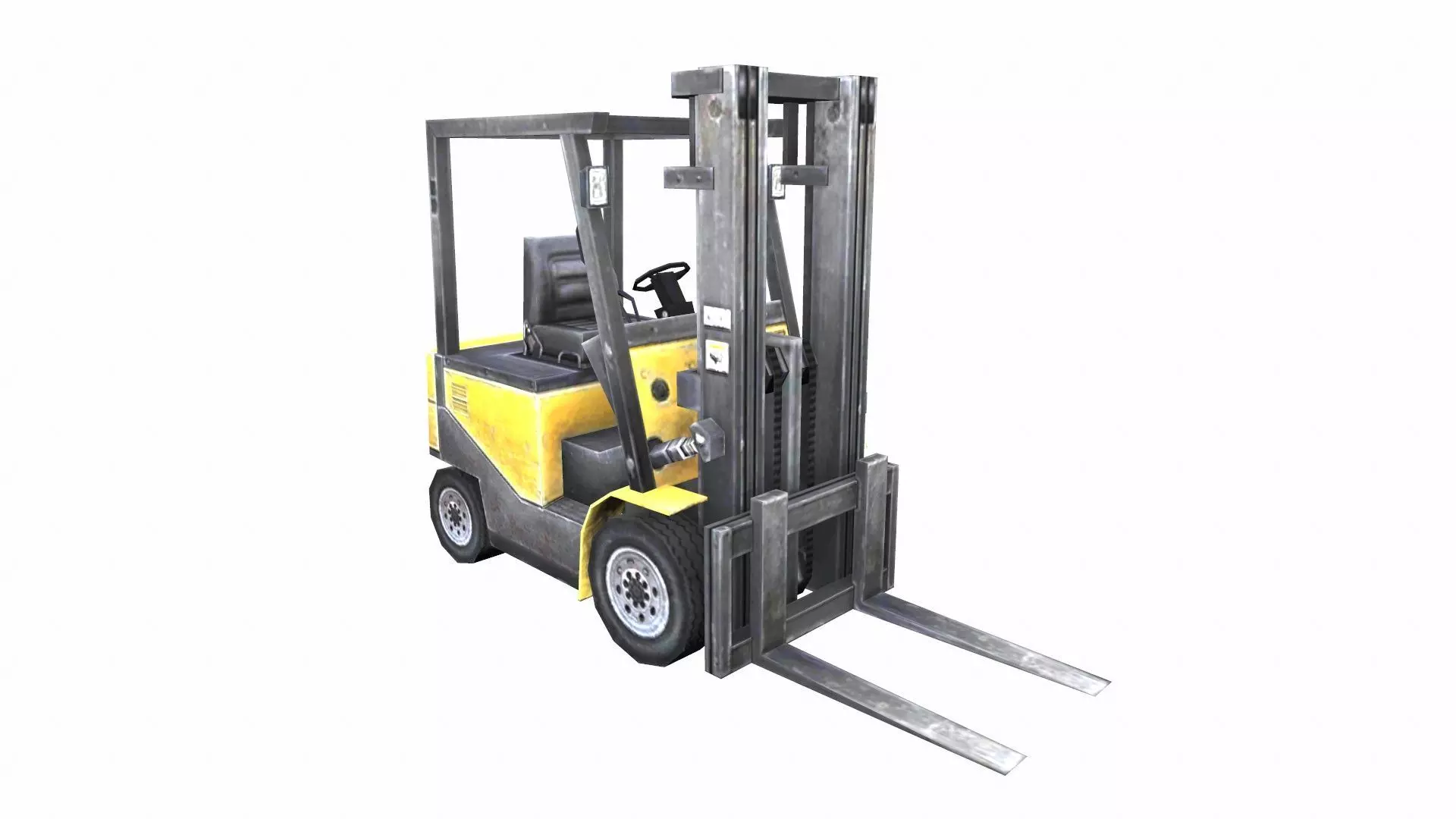 Forklift Lowpoly Low-poly 3D model_0