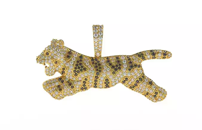 Tiger Diamond Pendant