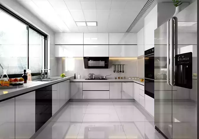 Modern dining room kitchen interior