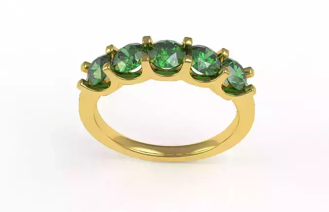 U Prong Diamond Wedding Ring