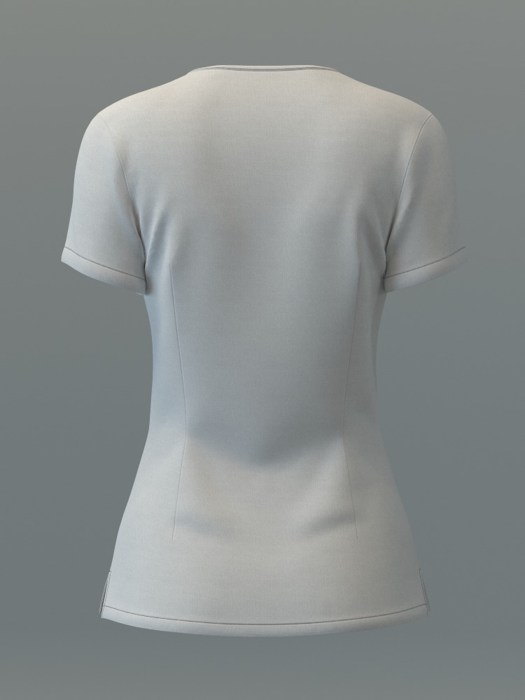 V-Neck Scrub Top 3D model_6
