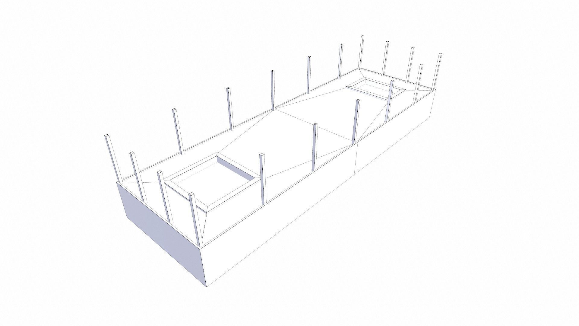 Under Construction Building Low-poly 3D model_8