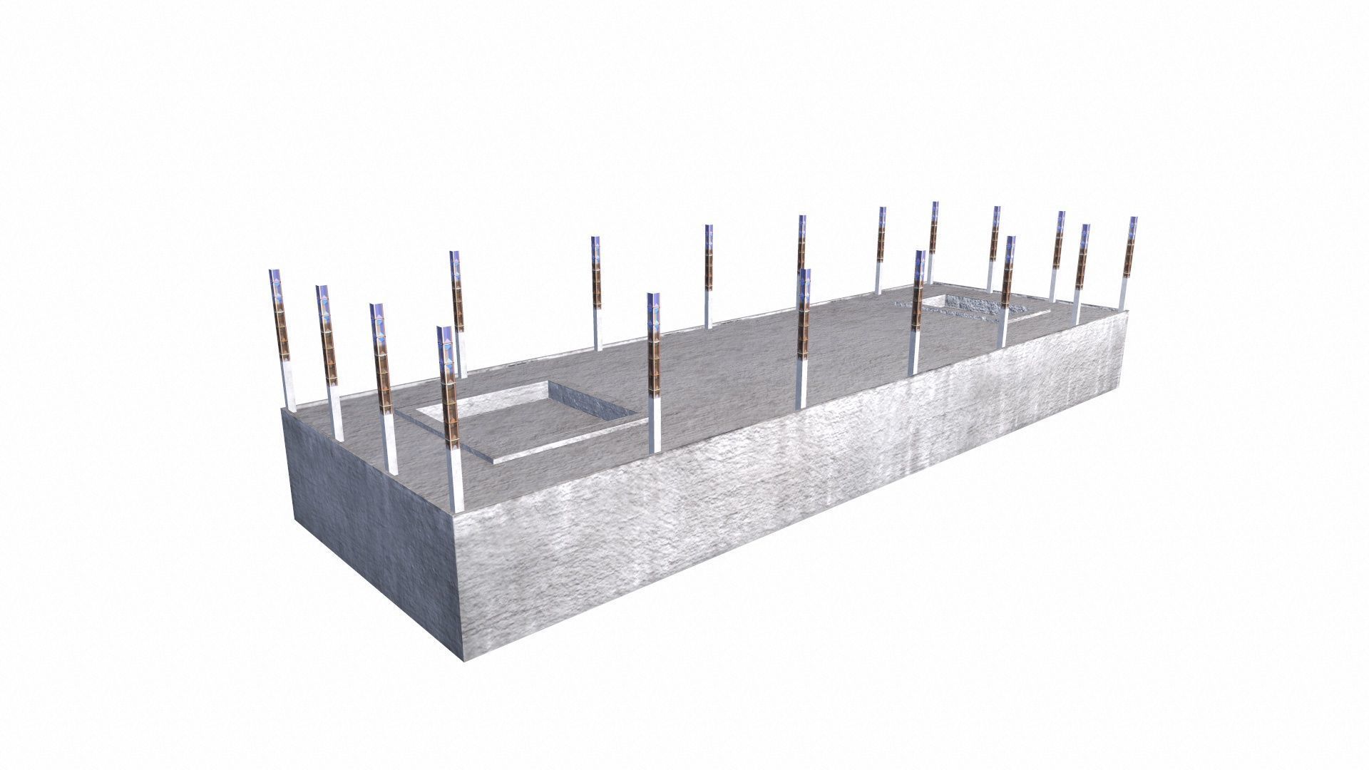 Under Construction Building Low-poly 3D model_3